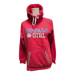 Buffalo Bills Buffalo Girl Red Cowl Neck Sweatshirt